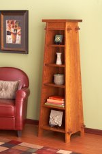 solid-oak tapered display tower